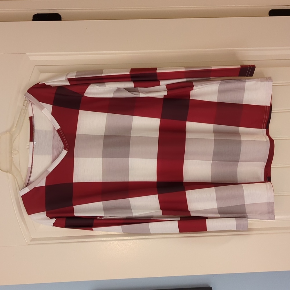 Checkered Long-sleeved Tee (NWOT)